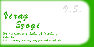 virag szogi business card